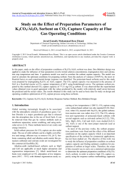 Study on the Effect of Preparation Parameters of K2CO3/Al2O3