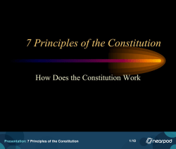 Presentation: 7 Principles of the Constitution 1/10