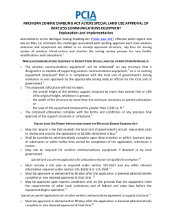 MICHIGAN ZONING ENABLING ACT ALTERS SPECIAL LAND USE