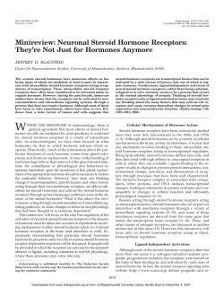 Minireview: Neuronal Steroid Hormone Receptors: They`re Not Just
