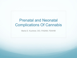 Prenatal and Neonatal Complications Of Cannabis