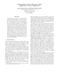 Generating Concise Discourse that Addresses a User`s Inferences