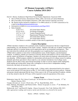 AP Human Geography (APHuG) Course