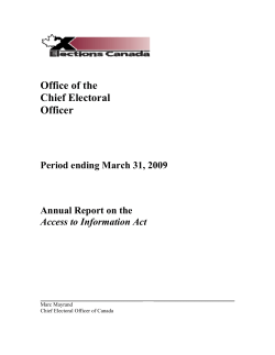 The Office of the Chief of the Electoral Officer, commonly known as