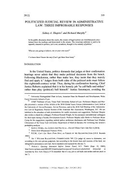 POLITICIZED JUDICIAL REVIEW IN ADMINISTRATIVE LAW