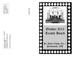 October 2015 Trestle Board