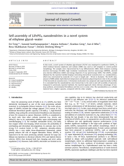 Self-assembly of LiFePO4 nanodendrites in a novel system of