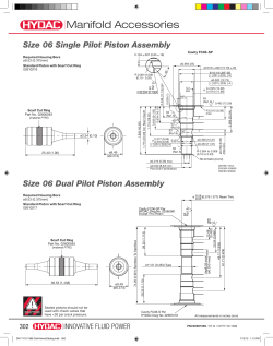 Manifold Accessories - hydac