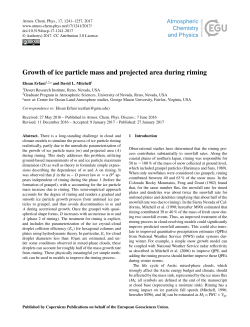 Growth of ice particle mass and projected area during riming