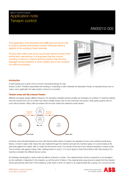 Application note Tension control