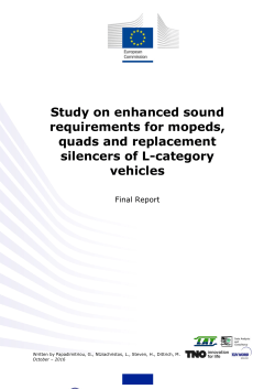 Study on enhanced sound requirements for mopeds, quads and