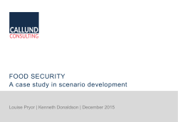 C1 Food Security - Institute and Faculty of Actuaries