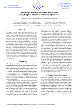 Drum Sound Identification for Polyphonic Music Using Template