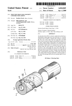 Injection hose for concrete construction joints
