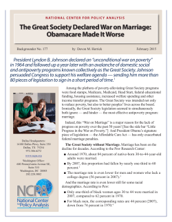 The Great Society Declared War on Marriage: Obamacare Made it