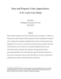 Race and Property Value Appreciation: A St. Louis Case Study