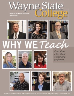 Read about a few of our outstanding professors