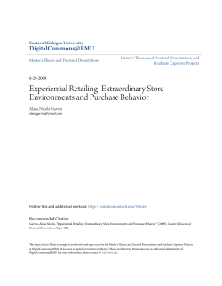 Experiential Retailing - Digital Commons @ EMU