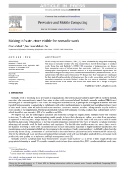 Making infrastructure visible for nomadic work