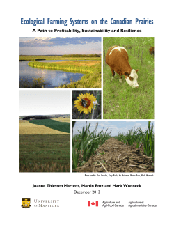 Ecological Farming Systems on the Canadian Prairies