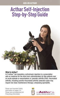 Add-On Acthar Injection Guide