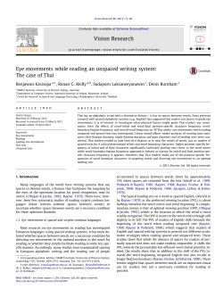 Eye movements while reading an unspaced