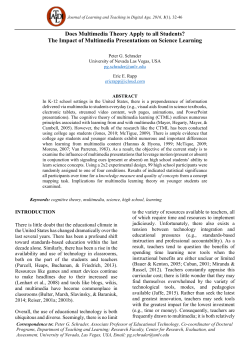 Does Multimedia Theory Apply to all Students? The