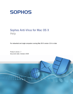 Sophos Anti-Virus for Mac OS X Help