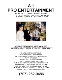 A-1 PRO ENTERTAINMENT - Official site of the J Silverheels Band