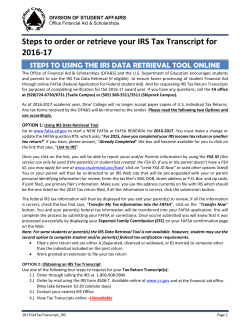 Steps to Request for IRS Tax Return