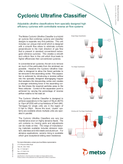 Cyclonic Ultrafine Classifier