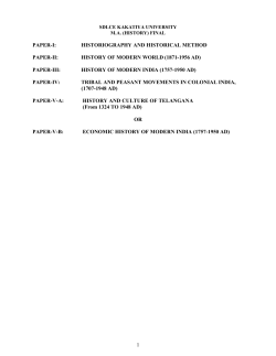 historiography and historical method paper-ii