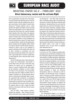 Direct democracy, racism and the extreme Right