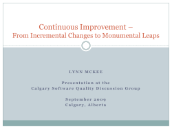 Continuous Improvement
