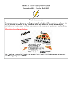 the flash team weekly newsletter