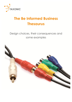 The Be Informed Business Thesaurus