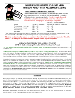 Academic Standing