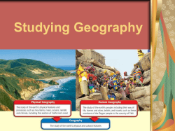 Studying Geography