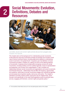 Engendering social movements: Evolution, definitions, debates and