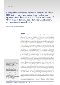 A comprehensive clinical review of Platelet Rich Fibrin (PRF) and its