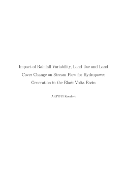 Impact of Rainfall Variability, Land Use and Land Cover