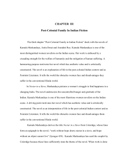 CHAPTER III Post-Colonial Family In Indian Fiction