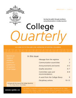 College Quarterly 71 - March 2011