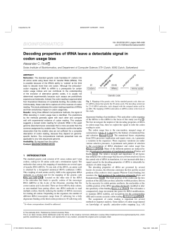 Decoding properties of tRNA leave a detectable signal in codon