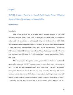 HIV/AIDS Program Planning in Kwazulu-Natal, South