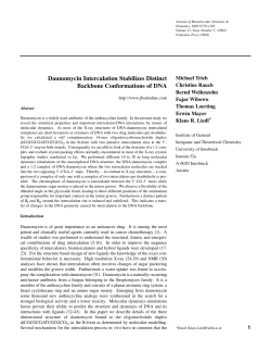 Daunomycin Intercalation Stabilizes Distinct Backbone