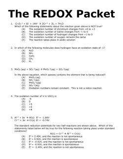 The REDOX Packet
