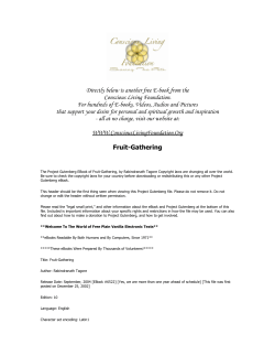 Fruit Gathering - The Conscious Living Foundation