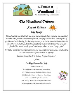 the Newsletter - The Terrace at Woodland