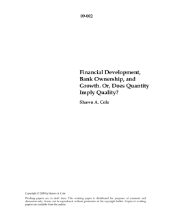 Financial Development, Bank Ownership, and Growth. Or, Does